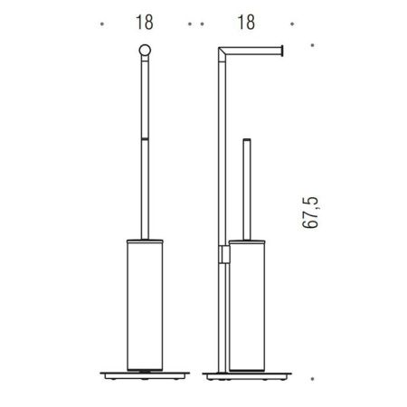 Стойка с аксессуарами для ванной Colombo Mini B4018.OM