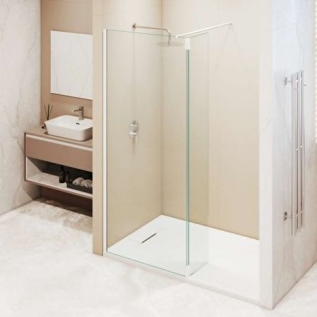 Душевая перегородка RGW Walk In 351005083-15 80х195 стекло прозрачное профиль белый