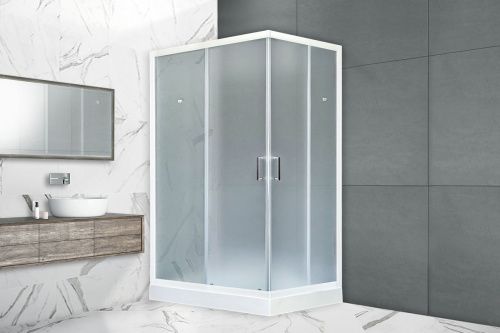 Душевой уголок Royal Bath HP RB8120HP-C-L 120х80 стекло матовое профиль белый с поддоном