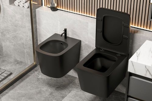 Биде подвесное Abber Rechteck AC1250MB цвет черный - фото 4