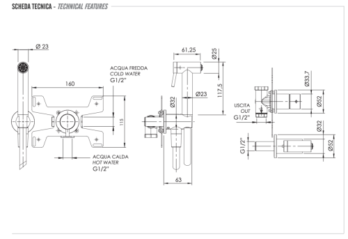 Гигиенический душ со смесителем Remer SSX60P нержавеющая сталь - фото 2