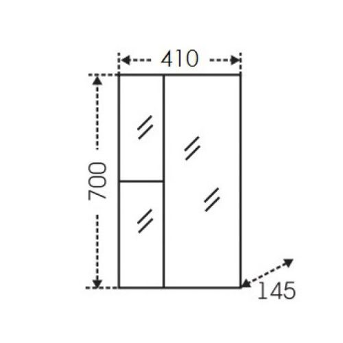 Зеркало-шкаф СанТа Ника 101081 40х70 подвесной цвет белый - фото 3