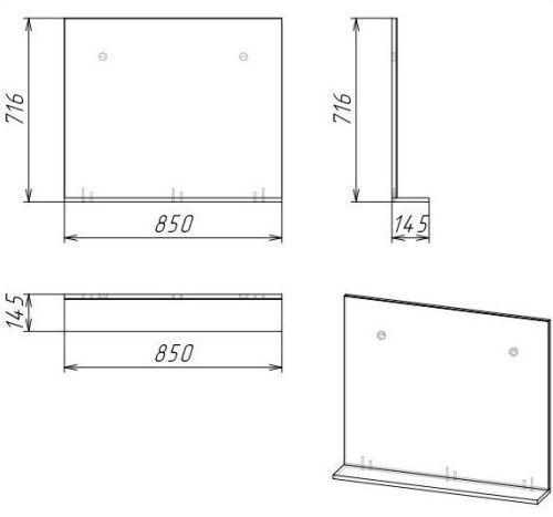 Зеркало Grossman Тенза 208501 90х70 подвесное - фото 4