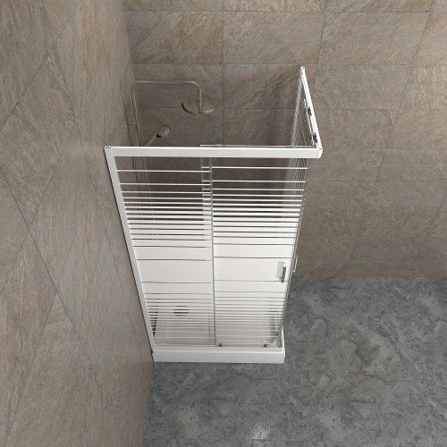 Душевой уголок Тритон Фьюжн Щ0000074052 120х80 стекло с рисунком профиль белый без поддона - фото 2