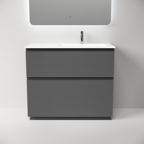 Тумба под раковину Sancos FOLK Floor FL100FRGS 100х40 напольная цвет серый - фото 5