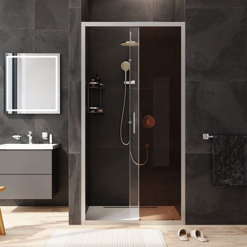 Душевая дверь Am.Pm Gem W90G-100-1-195MBr 100х195 стекло прозрачное профиль хром - фото 4