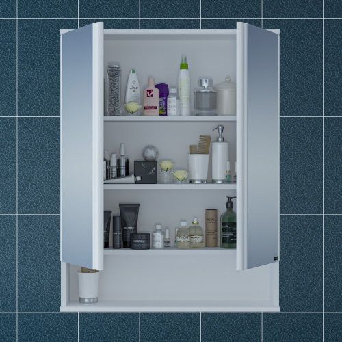 Зеркало-шкаф СанТа Вегас 700180 80х90 подвесной цвет белый - фото 2