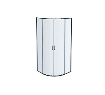 Душевой уголок Aquatek АРИЯ AQ ARI RO 10020BL 100х100 стекло прозрачное профиль черный без поддона