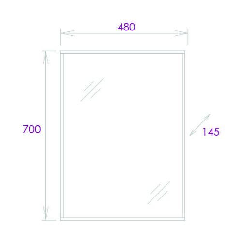 Зеркало Onika Тимбер 204803 50х70 подвесное - фото 5