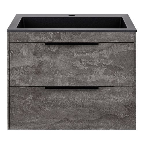 Тумба под раковину Vincea Chiara 2D VMC-2C2600GS 60х50 подвесная цвет серый - фото 5