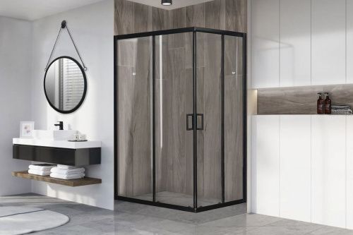 Душевой уголок Royal Bath HPD RB8110HPD-T-BL 110х80 стекло прозрачное профиль черный без поддона