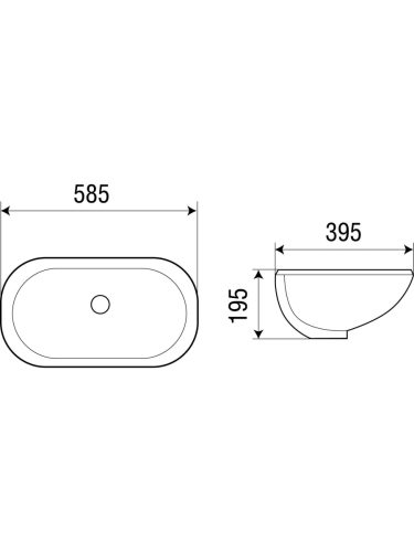 Раковина из сантехнического фаянса WeltWasser WW SK 10000003899 60х40 подвесная цвет белый без отверстий под смеситель - фото 3