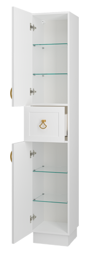 Шкаф-пенал Misty Амбра П-Амб050-011Л 40х200 напольный - фото 4