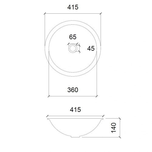 Раковина стеклянная Abber GLAS AK2302 40х40 накладная цвет прозрачный без отверстий под смеситель - фото 2