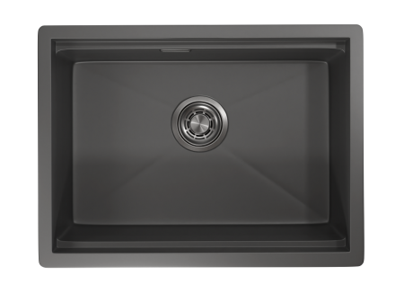 Кухонная мойка Granula Kitchen Space 6045U, ГРАФИТ МАТОВЫЙ 60х45 цвет черный поверхность матовая