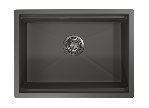 Кухонная мойка Granula Kitchen Space 6045U, ГРАФИТ МАТОВЫЙ 60х45 цвет черный поверхность матовая - фото 3