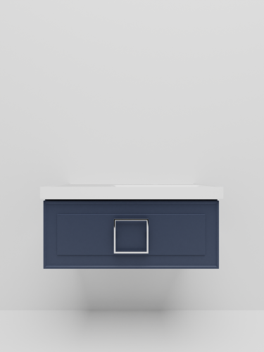Тумба с раковиной La Fenice CUBO NFNC-01-CUB-BG-90-1-90R 90х50 подвесная цвет синий - фото 4