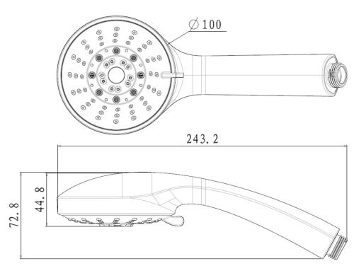 Душевая лейка LeMark LM0135C цвет хром - фото 2