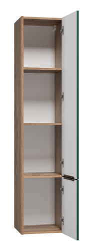 Шкаф-пенал Brevita Greenwood GRE-05035-08П 40х170 подвесной цвет зеленый/коричневый - фото 4