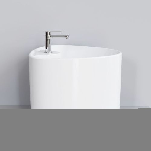 Раковина из сантехнического фарфора Ambassador Kingston 146T20003 60х40 накладная цвет белый 1 отверстие под смеситель - фото 5