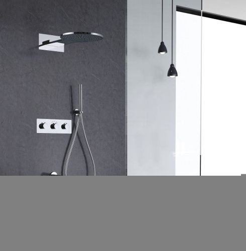 Душевая система Abber AF8150 встраиваемая в стену цвет хром с термостатом - фото 2