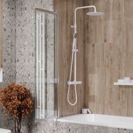 Душевая шторка на ванну Reflexion Slider RX15090CCR-22 90х150 стекло прозрачное профиль хром ориентация универсальная