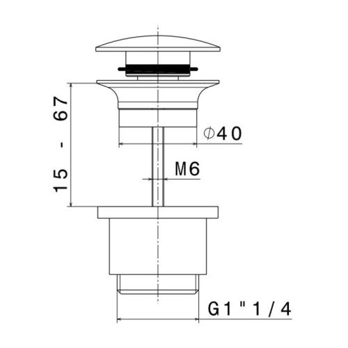 Донный клапан для раковины Newform X-Steel 316 230.21.018 хром - фото 2