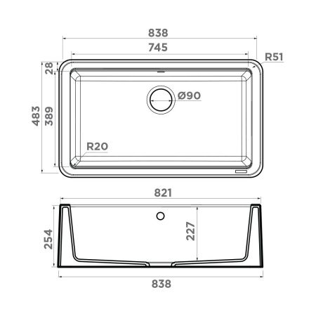 Кухонная мойка Omoikiri Tarento 83 4993177 85х50 цвет белый