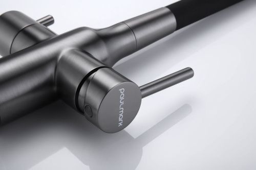 Смеситель для кухни Paulmark SALIX Sa213419-GM на мойку вороненая сталь - фото 4