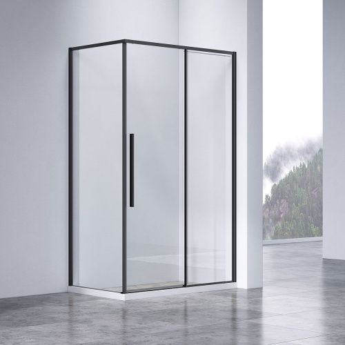 Душевой уголок Vincea Slim-N VSR-4SN9014CLB 140х90 стекло прозрачное профиль черный без поддона