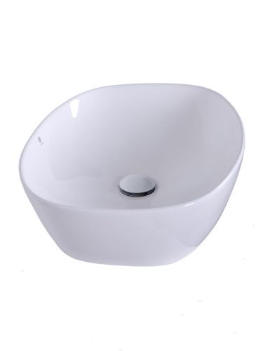 Раковина из сантехнического фарфора Orange B08-500W 50х40 накладная цвет белый - фото 3