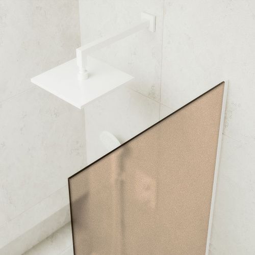 Душевая шторка на ванну Maybah Glass MGV-77-1у 90х140 стекло тонированное профиль белый ориентация универсальная - фото 4