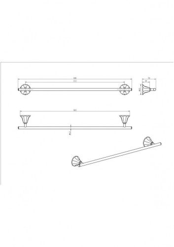 Полотенцедержатель CeramaLux Biatrichi 73008-1 - фото 2