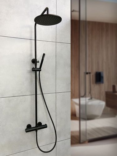 Душевая стойка AltroBagno Metropoli AltroBagnoMetropoli030422NeOp настенная цвет черный - фото 2