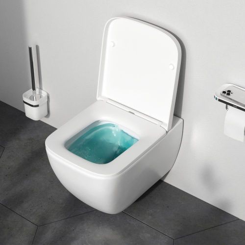 Унитаз подвесной Am.Pm Gem C901701SC белый с сиденьем микролифт безободковый каскадный смыв - фото 3