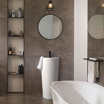 Раковина из сантехнического фарфора Vincea VBS-2P201 40х40 напольная цвет белый 1 отверстие под смеситель