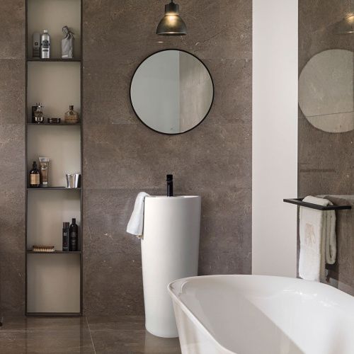 Раковина из сантехнического фарфора Vincea VBS-2P201 40х40 напольная цвет белый 1 отверстие под смеситель