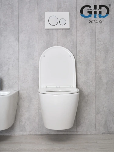 Унитаз подвесной Gid Convexo 62234Y белый с сиденьем микролифт безободковый смыв торнадо - фото 4