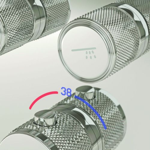 Душевая система Sancos Space SC3006CH встраиваемая в стену цвет хром с термостатом - фото 5