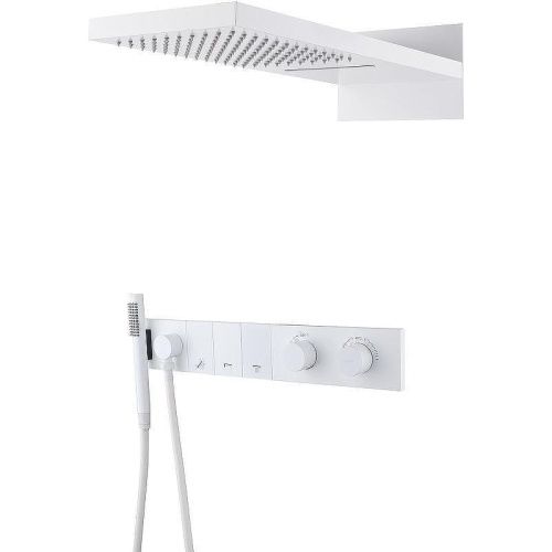 Душевая система Boheme Zodiac 133-MW встраиваемая в стену цвет белый с термостатом - фото 2