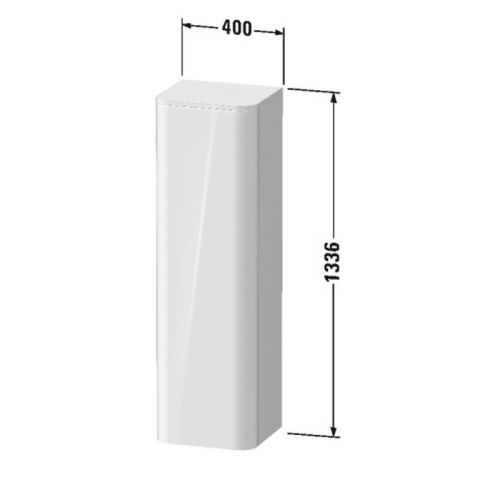 Шкаф-пенал Duravit Happy D.2 Plus HP1261R2222 + топ HP030002222 40х130 цвет белый - фото 2