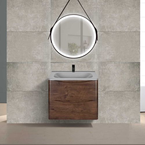 Тумба под раковину Vincea Paola VMC-2P600RW 60х50 подвесная цвет коричневый - фото 2