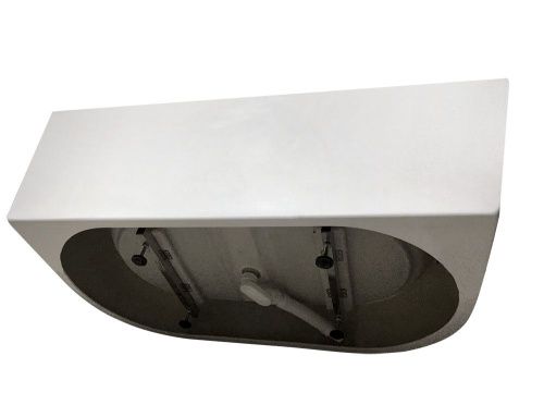 Ванна акриловая Abber AB9216-1.5 150х80 пристенная овальная с каркасом - фото 5