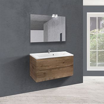 Тумба под раковину Vincea Mia VMC-2MA900VO 90х50 подвесная цвет коричневый