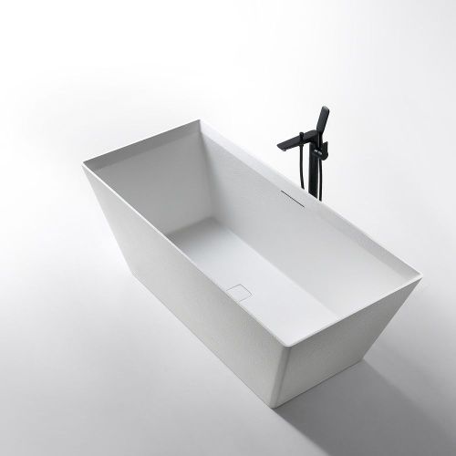 Ванна из искусственного камня Abber Berlin AM9912 170х75 отдельностоящая прямоугольная с каркасом - фото 3