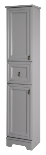 Шкаф-пенал Misty Лувр П-Лвр04035-1504Л 40х180 напольный цвет серый - фото 3