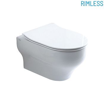 Чаша унитаза подвесная Olympia Clear CLE1202R13 цвет черный без сиденья безободковая