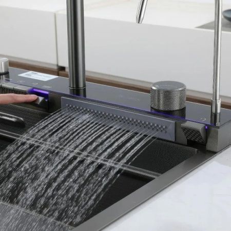 Кухонная мойка Savol S-SC001Q 75х45 цвет серый поверхность матовая