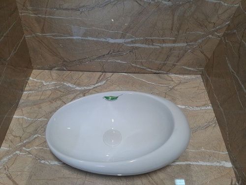 Раковина из сантехнического фаянса CeramaLux 78255-1 50х30 накладная цвет белый без отверстий под смеситель - фото 2