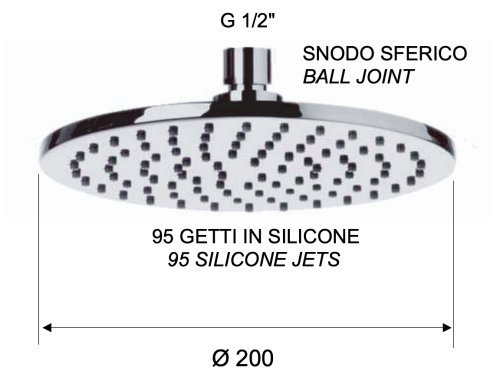 Верхний душ Remer 359MM20BGX 20х20 золото - фото 3